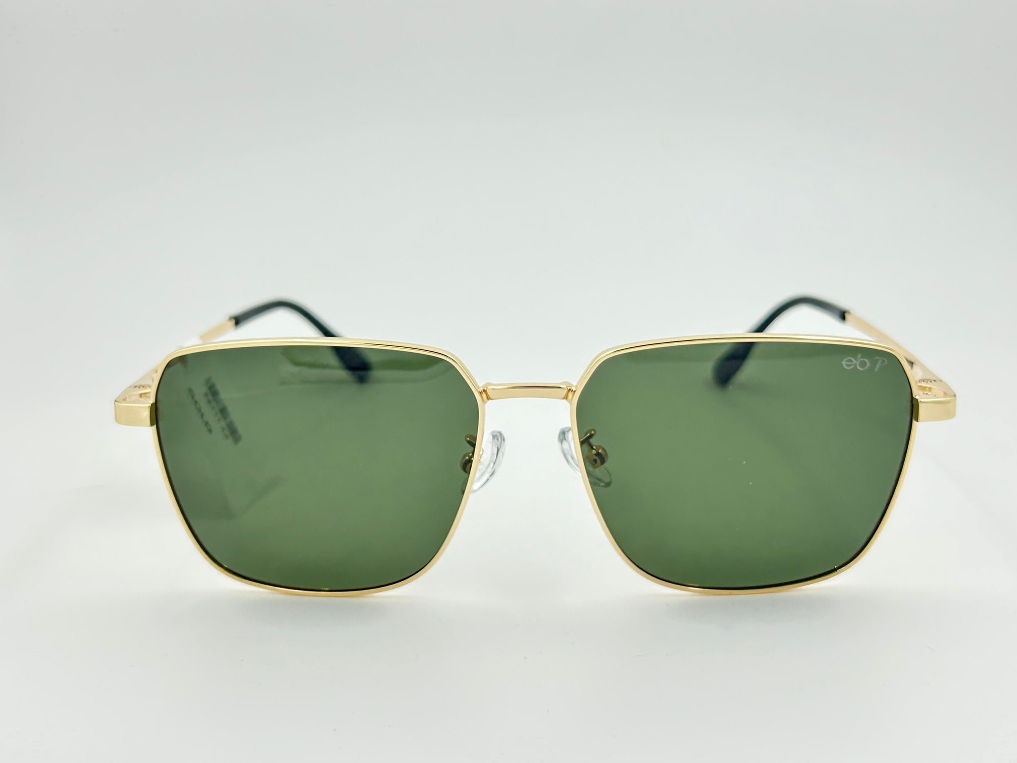 Stylish Gold Frame Green Lens Sunglasses