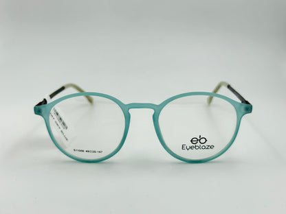 Eyeblaze Matte Sky Blue Round Eyeglasses