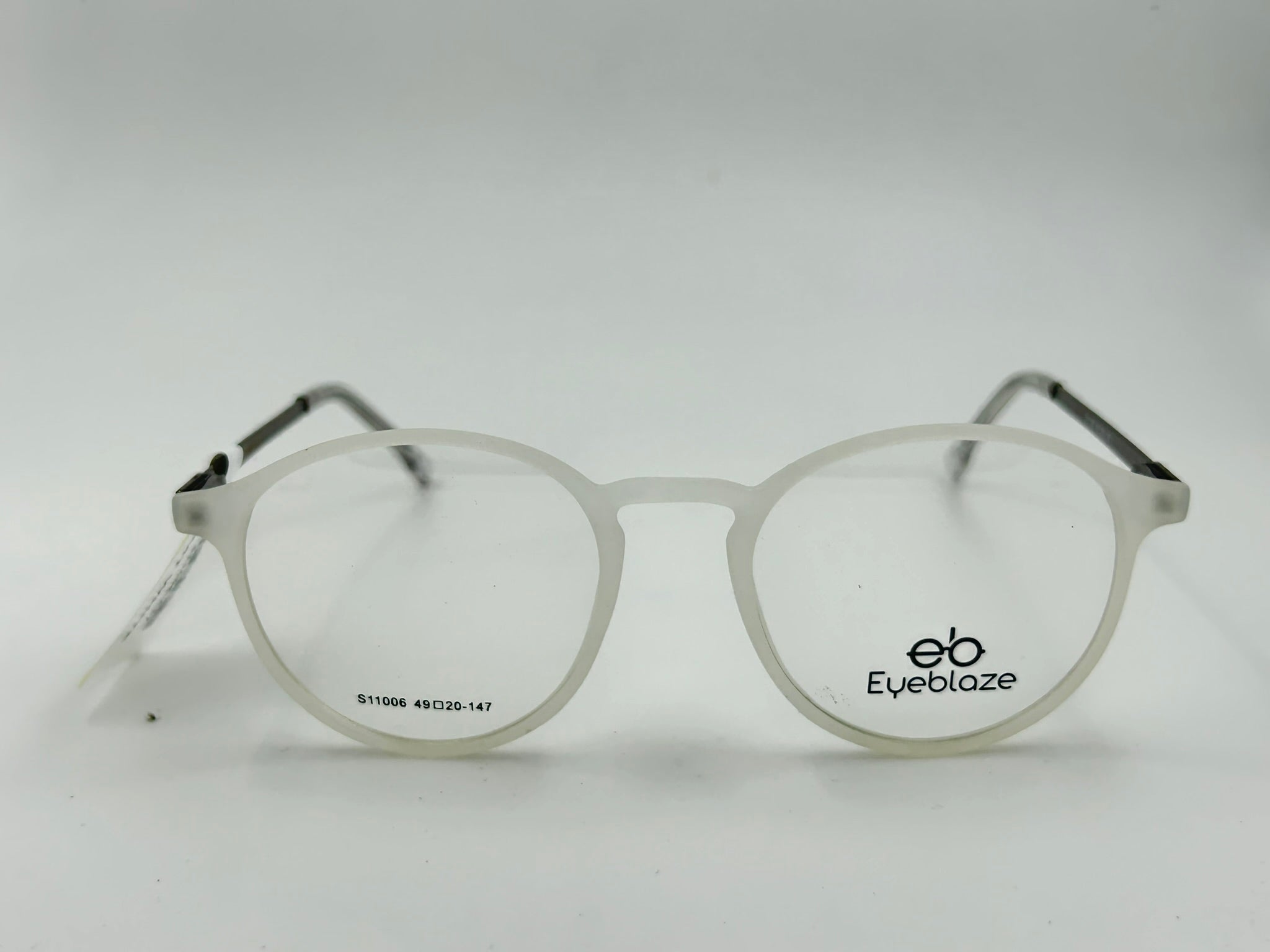 Eyeblaze Frosted Clear Round Eyeglasses