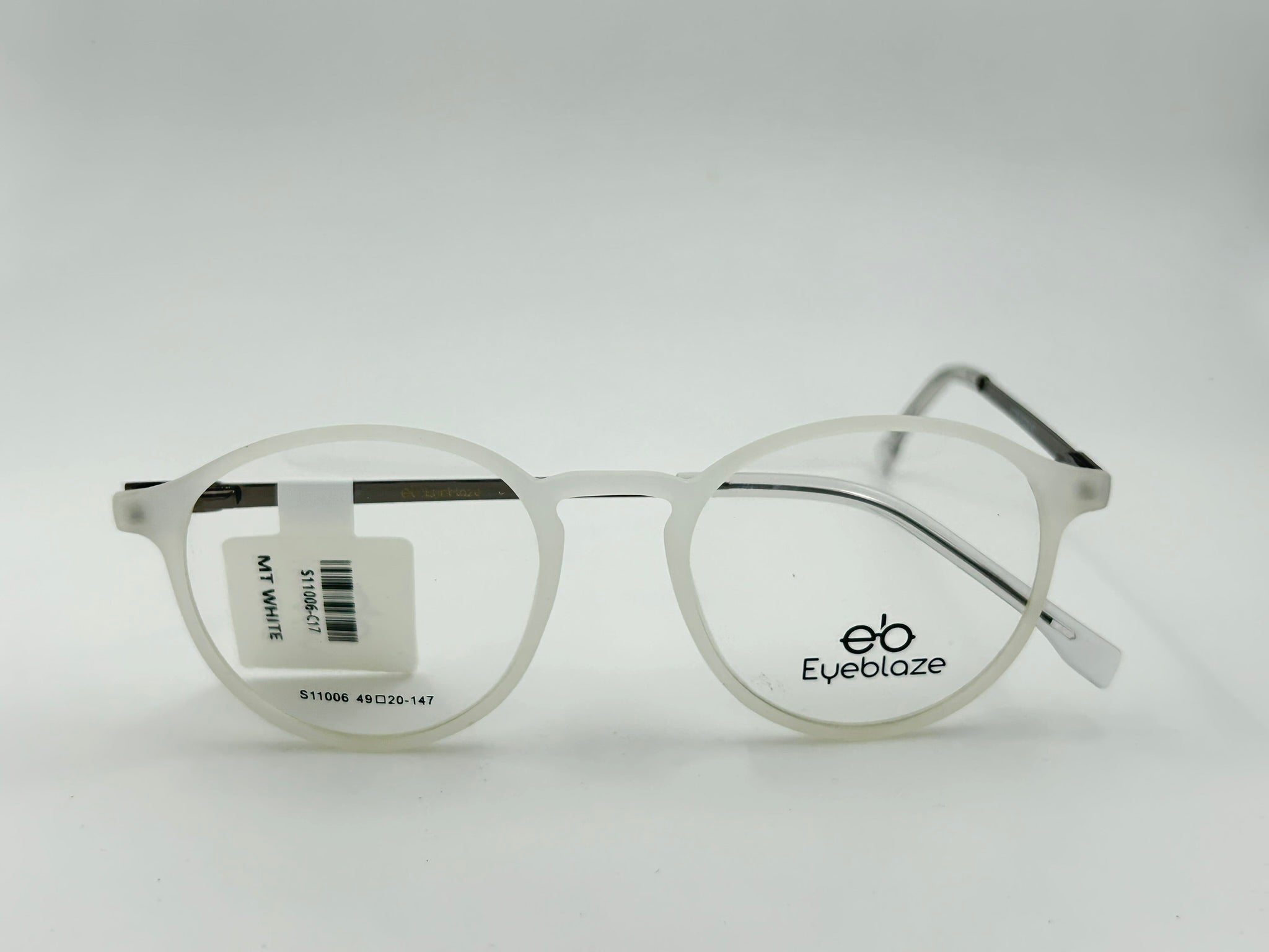 Eyeblaze Frosted Clear Round Eyeglasses