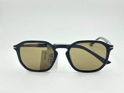 Retro Hexagonal Frame with Brown-Tinted Lenses
