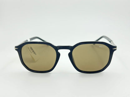 Retro Hexagonal Frame with Brown-Tinted Lenses