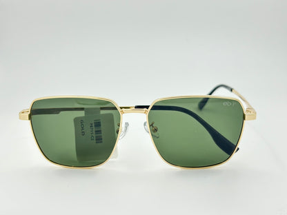 Stylish Gold Frame Green Lens Sunglasses