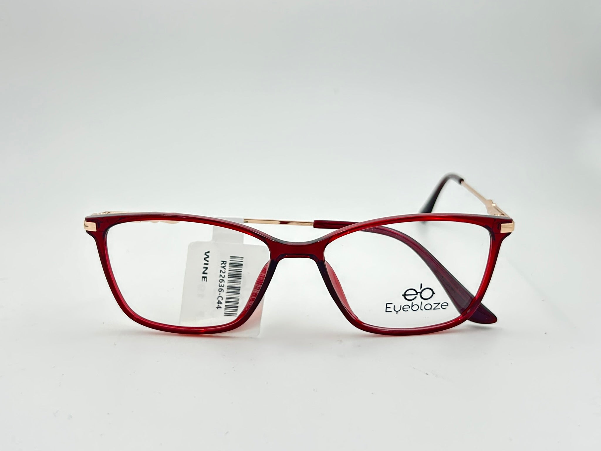 Elegant Cat-Eye Frame with Gold Detailing